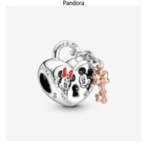 Pandora Disney Mickey Mouse & Minnie Mouse Padlock Charm